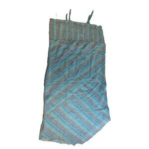 Mile Gabrielle Women's Multicolored Thin Spaghetti Strap Midi Dress Size 3X